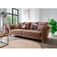 Big-Sofa HOME AFFAIRE "Tassilo Mega Sofa mit viel Platz, bequem durch Kaltschaum im Sitz", braun (hellbraun), B:266cm H:95cm T:110cm, 100% Polyester, Sofas, Big-Sofa