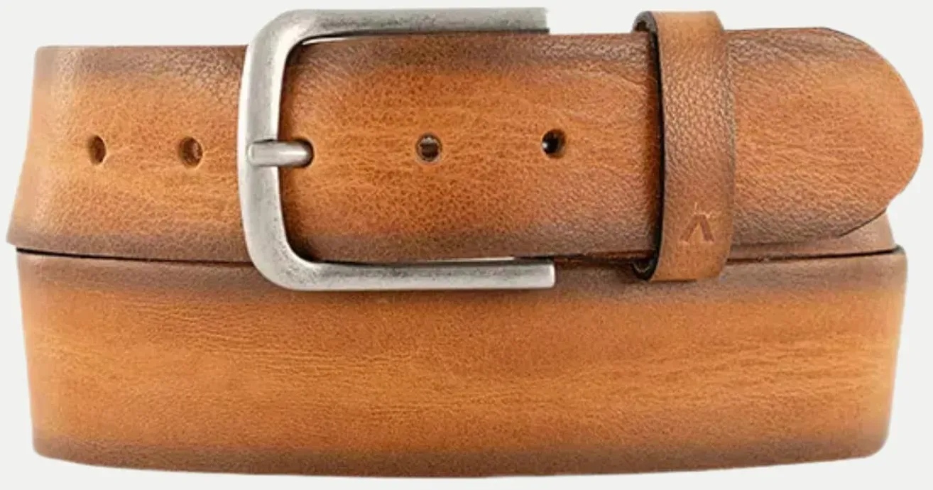 Rindleder-Gürtel Vintage Beige 90