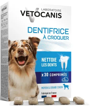Vetocanis Kaubare Zahnpflege-Tabletten Für Hund 30 Tabletten