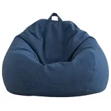 ad.con Indoor Sitzsack mit EPS-Perlen Füllung, Puff, Relax-Sessel, Sitzkissen, Bodenkissen, Bean Bag 250L Marineblau