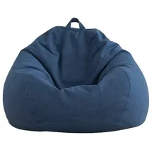 ad.con Indoor Sitzsack mit EPS-Perlen Füllung, Puff, Relax-Sessel, Sitzkissen, Bodenkissen, Bean Bag 250L Marineblau