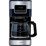 Alpina Kaffeemaschine Filterkaffeemaschine 1,5L/12 Tassen - Coffee Machine mit Thermoskanne, Digitalanzeige, Timer und Warmhalteplatte / Einstellba... - Schwarz
