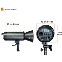 walimex pro Stager 600 HSS Studioblitz 600 Ws, Studioblitz, Grau