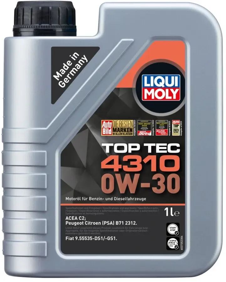 Motoröl LIQUI MOLY 3735 Top Tec 4310 0W-30 Leichtlauf synthetisch +Additive 1L