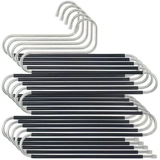 Hosenbügel, 6er-Pack Hosenbügel Platzsparend S-Type-Kleidung Hosenbügel rutschfeste Closet Organizer für Schals Jeans Kleidung Hosen Handtücher