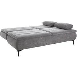 Novel Boxspringsofa, Grau, Textil, 2-Sitzer, Füllung: Schaumstoff, 204x93x100 cm, Stoffauswahl, Schlafen auf Sitzhöhe, Wohnzimmer, Sofas & B/H/T ca. 204,00x93,00x100,00