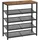 VASAGLE Schuhregal 75 x 93 x 30 cm offen / braun, schwarz