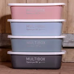 Waldhausen Multibox Organize your life!, 3L mit Deckel, grau