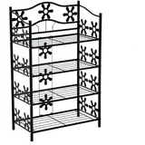 Homcom Schuhregal 59,5 x 92 x 30 cm schwarz / schwarz