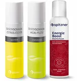 Spitzner Power Dusche Duschschaum Set (3 x 150ml) – dermatologisch getestete und vegane Duschschäume Acai-Yuzu, Energy und Citrus Cedar