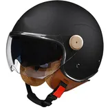 Frauen Mofa Helm Halbschalenhelm Halbschale Roller-Helm Halbhelme Motorradhelm Jet-Helm Mit ECE Genehmigt Moped Helm Retro Cruiser Chopper Scooter Helm Chopper Helm Baseballmütze-Helm