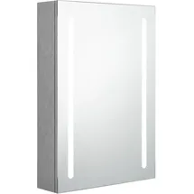 vidaXL LED-Spiegelschrank 50 cm grau