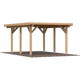 Palmako Einzelcarport Karl Braun tauchgrundiert 360 cm x 512 cm