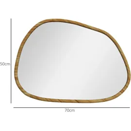 Homcom Wandspiegel Glas, Kiefernholz