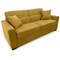 fornera Schlafsofa f60, Integriertes Bettgestell gelb