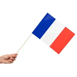 10 Papier Fahnen Frankreich 20 x 30 cm