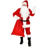 Foxxeo Premium Weihnachtsmann Kostüm für Herren - Größe XXXXL – Weihnachtsmannkostüm