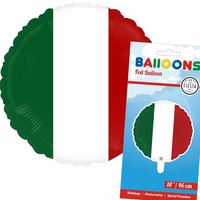 Deko * Italien * für Party und Länderparty | Italienische Dekoration Deutsche Partydeko Rot Weiß Grün Italy Flagge, Edition: Folienballon, 46cm