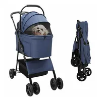 VidaXL Faltbarer Haustierwagen Blau 81 x 47 x 99