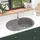 vidaXL Granitspüle Einzelbecken Oval Grau -