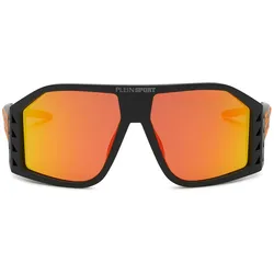 Sonnenbrille PLEIN SPORT "The Wave Gen X.02", Damen, 0286, schwarz, orangefluo, Brillen