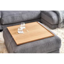 KAWOLA Holztablett MADELINE Eiche natur groß für Hocker