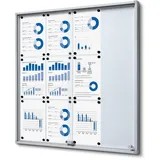 Showdown Displays Vitrine 12 x A4 12 x 8 x 100 cm Silberfarben