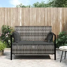 vidaXL Gartenbank 2-Sitzer 59 x 83 x 59 cm Grau