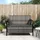 vidaXL Gartenbank 2-Sitzer 59 x 83 x 59 cm Grau