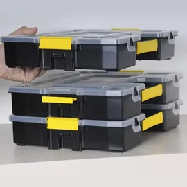 Stanley Sortimentskasten Kunststoff 37,5x6,7x29,2 cm schwarz/transparent/gelb unbestückt