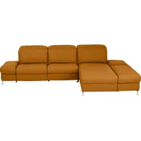 Himolla Ecksofa, Orange, Leder, Echtleder, Longlife-Leder, 3,5-Sitzer, Ottomane rechts, L-Form, 319x213 cm, Blauer Engel, Goldenes M, Emas, erweiterbar, Typenauswahl, Lederauswahl, Stoffauswahl, Sitzqualitäten, seitenverkehrt erhältlich, Bettfunktion Hocker Rücken echt, individuell planbar, Wohnzimmer, Sofas & Couches, Wohnlandschaften, Ecksofas