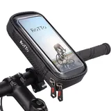 ROTTO Handyhalterung Fahrrad Lenkertasche Wasserdicht Handyhalter 360°Drehbarem Fahrradhalterung mit Regenhaube Für 7 Zoll Handys
