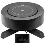 APS 12250 Induktionsstation "BONFIRE", 2-tlg. Set, Induktionskochplatte, Metallständer mit Eichenholz, Ø 46,5 cm, Höhe 16 cm, Kochplatte Ø 24 cm, 900 Watt