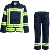 Kostümplanet Feuerwehr-Kostüm Kinder Feuerwehrmann Uniform Deluxe Blau (128)