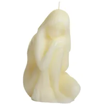 Dekohelden24 Venusfigur Kerze 12 cm weiß