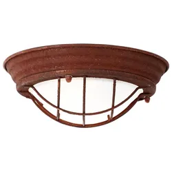 BRILLIANT Lampe Typhoon Wand- und Deckenleuchte 29cm rostfarbend/weiß   1x A60, E27, 40W, geeignet für Normallampen (nicht enthalten)   Für LED-Leuchtmittel geeignet