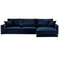 Xlmoebel Ecksofa Luxus Loft Ecksofa Moderne Eckgarnitur Samt Couch Möbel Wohnzimmer, Hergestellt in Europa blau