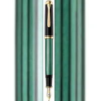Pelikan Souverän M400 Kolbenfüller schwarz/grün/gold F (fein), 1 St.