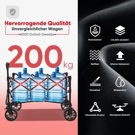 sunula Bollerwagen Faltbar schwarz