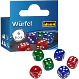 IDENA Würfel 40420, bunt, 6 Würfel