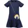 blue seven Jerseykleid BLUE SEVEN, Mädchen, Gr. 128, blau dk blau), 100% Baumwolle, bedruckt, unifarben, Basic knieumspielend, Rundhals, Kleider Jerseykleid