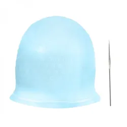 UNIQ Silikon Färbekappe / Strähnchenhaube für Highlights Blau 