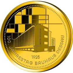 100 Jahre Bauhaus Dessau – gewürdigt in massivem Gold (585/1000)!