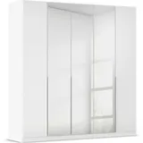 otto home Drehtürenschrank OTTO HOME "Kleiderschrank Kleiderschränke Schrank Garderobe AGORDO mit Glasfront", weiß (alpinweiß, glas kristallweiß), B:226cm H:229cm T:54cm, Holzwerkstoff, Schränke, Drehtürenschrank, durchdachte Innenausstattung, in 7 Breiten und 2