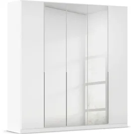 otto home Drehtürenschrank OTTO HOME "Kleiderschrank Kleiderschränke Schrank Garderobe AGORDO mit Glasfront", weiß (alpinweiß, glas kristallweiß), B:226cm H:229cm T:54cm, Holzwerkstoff, Schränke, Drehtürenschrank, durchdachte Innenausstattung, in 7 Breiten und 2