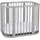 Waldin Babybett 5in1, Beistellbett aus Holz, Matratze, Grau