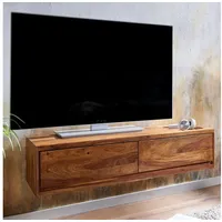 FineBuy TV Schrank FineBuy Lowboard Hängend 108x25x34 cm Holz Massiv Fernsehkommode