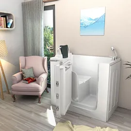 AcquaVapore Sitzbadewanne mit Tür 110 x 68 cm (S08-B-L)