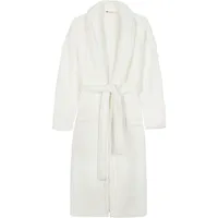 Good Morning Bademantel GOOD MORNING "Good morning Bathrobe uni" Gr. XS, weiß, L:113cm, Kunstfaser, Hausmäntel, Bademantel, Schalkragen, Gürtel, Taschen, Damen & Herren, Velours, Glanz