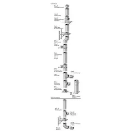 Buderus Wandrosette Edelstahl DN180 Weiß